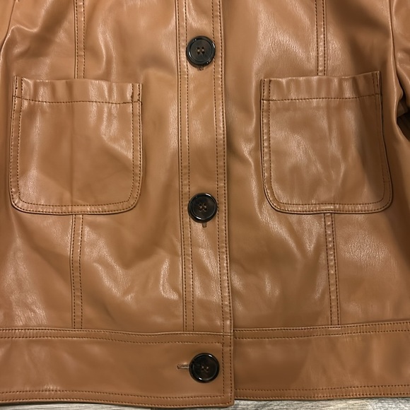 Anthropologie Katy Cropped Faux Leather Jacket - Picture 7 of 12